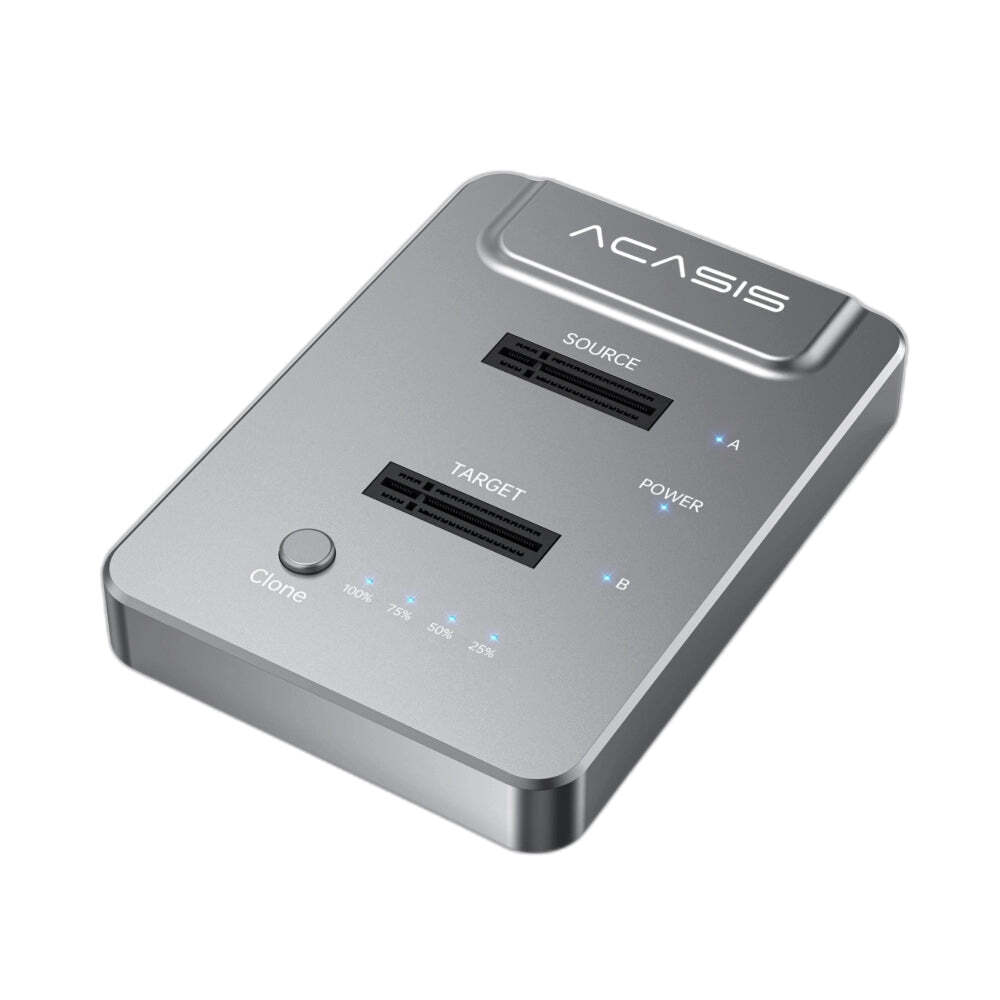 ACASIS USB3.2 Gen2 2×2 20Gbps NVMe M.2 Drive Duplicator Offline Clone Dock