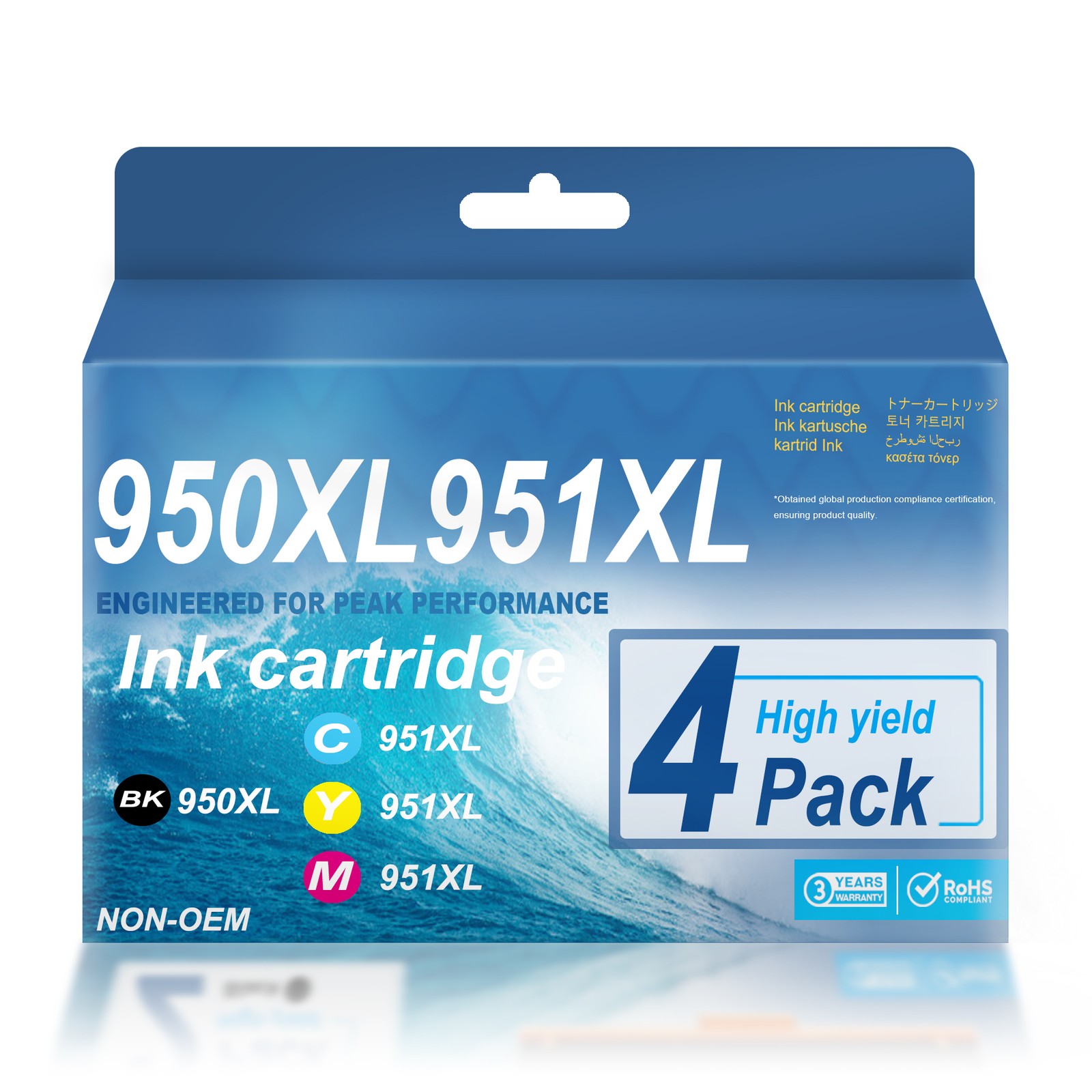  4PK 950XL 951XL Ink Cartridge For HP OfficeJetPro 8600 8610 8620 8100