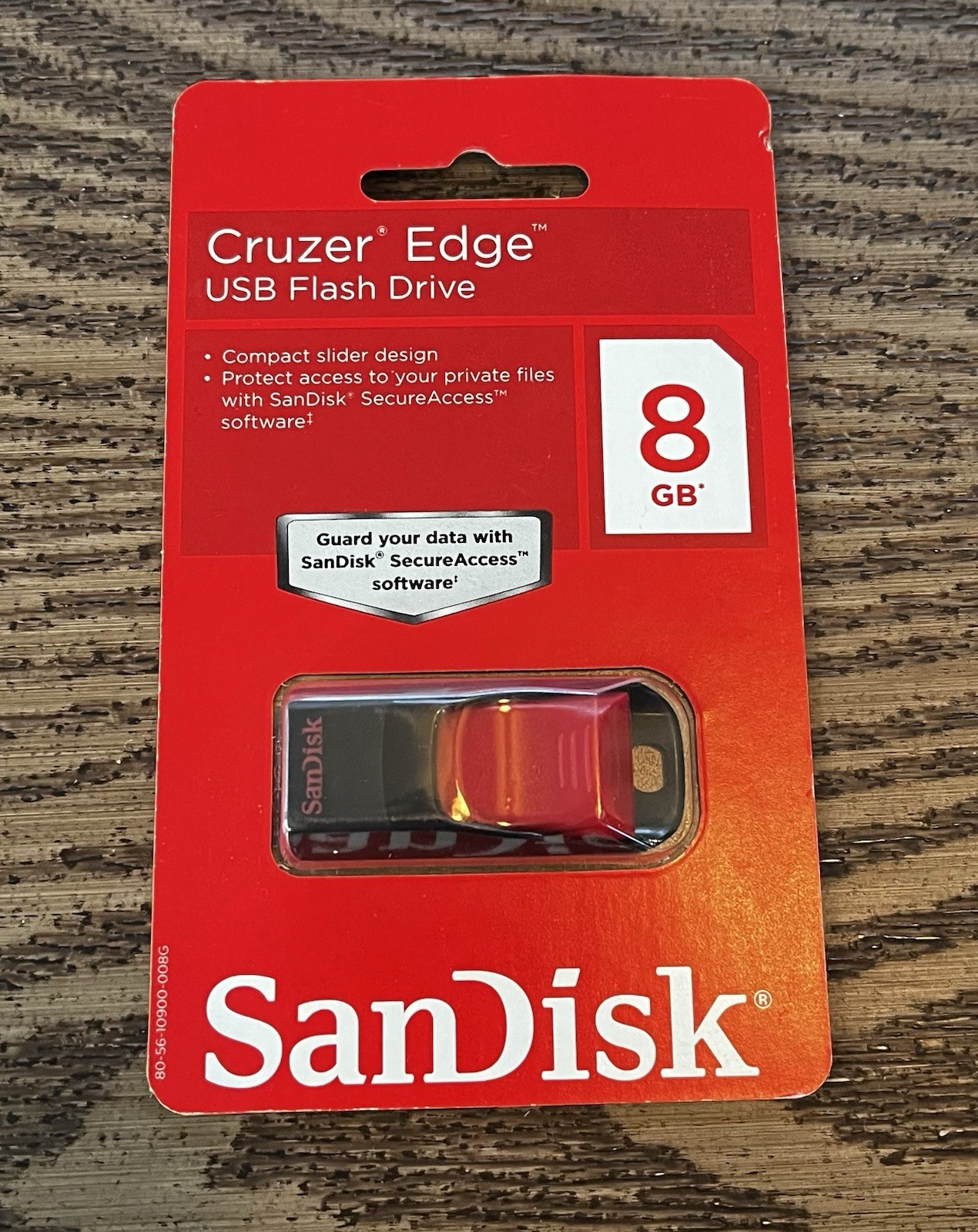 New SanDisk Cruzer Edge USB Compact Slider Flash Drive 8GB