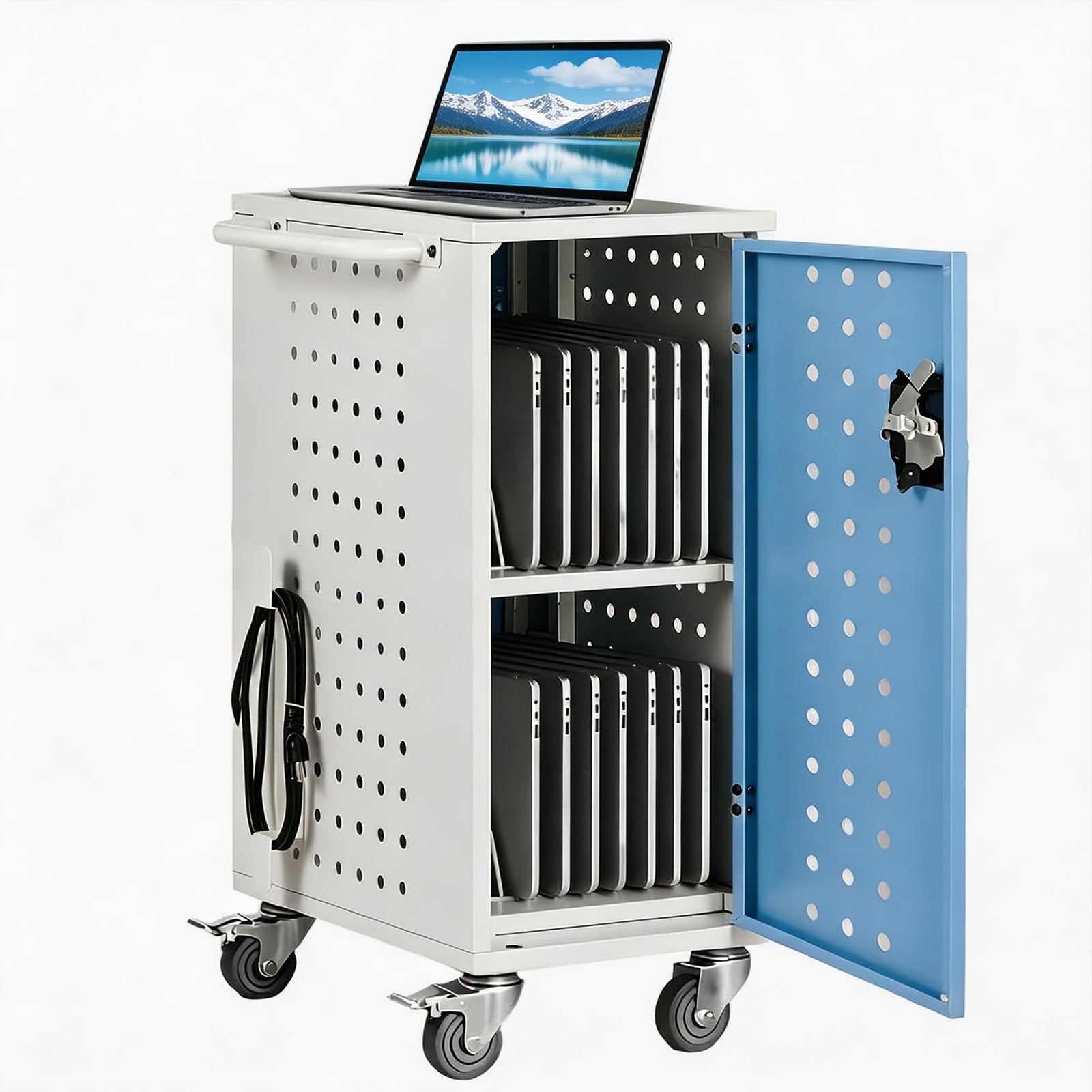 Laptop Charging Cart 16/20/32 Device Station for Chromebook Classroom Storage