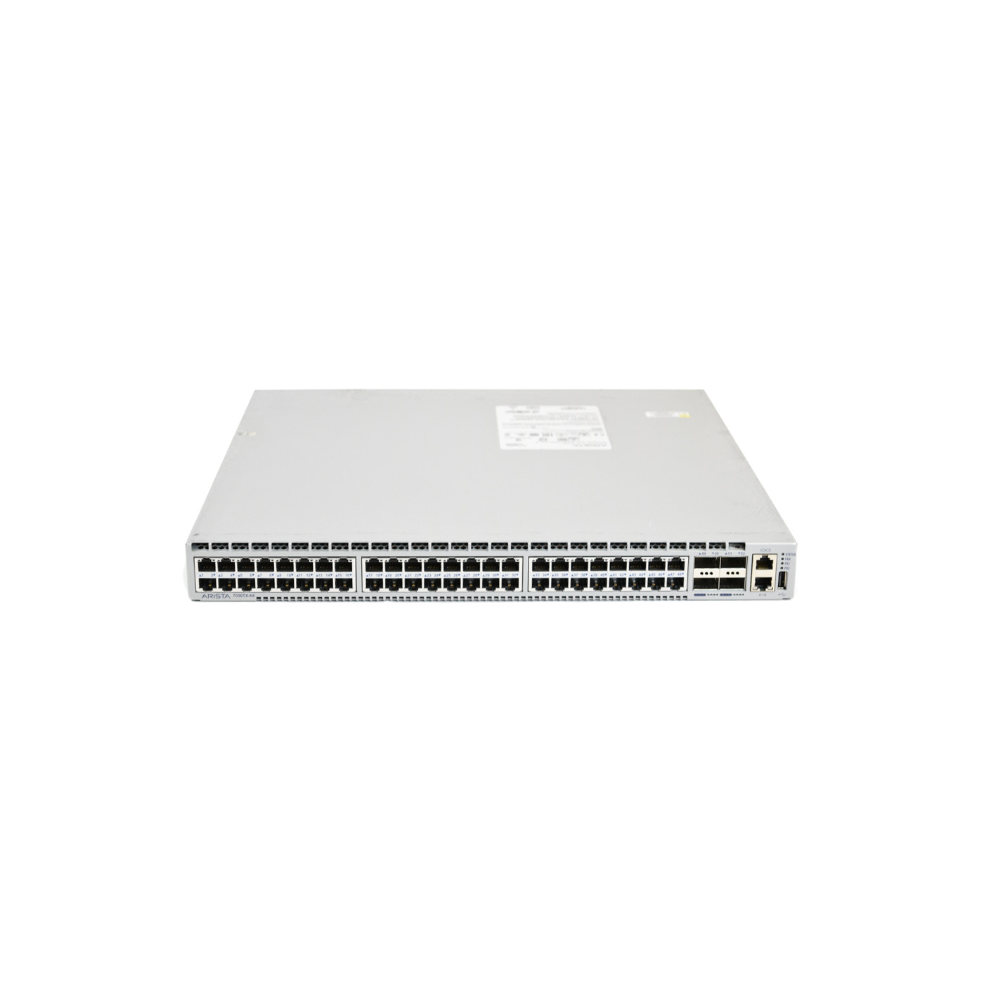 New Open Box Arista DCS-7050TX-64-R 48x RJ45 1/10 4x QSFP+ R to F 2x AC power