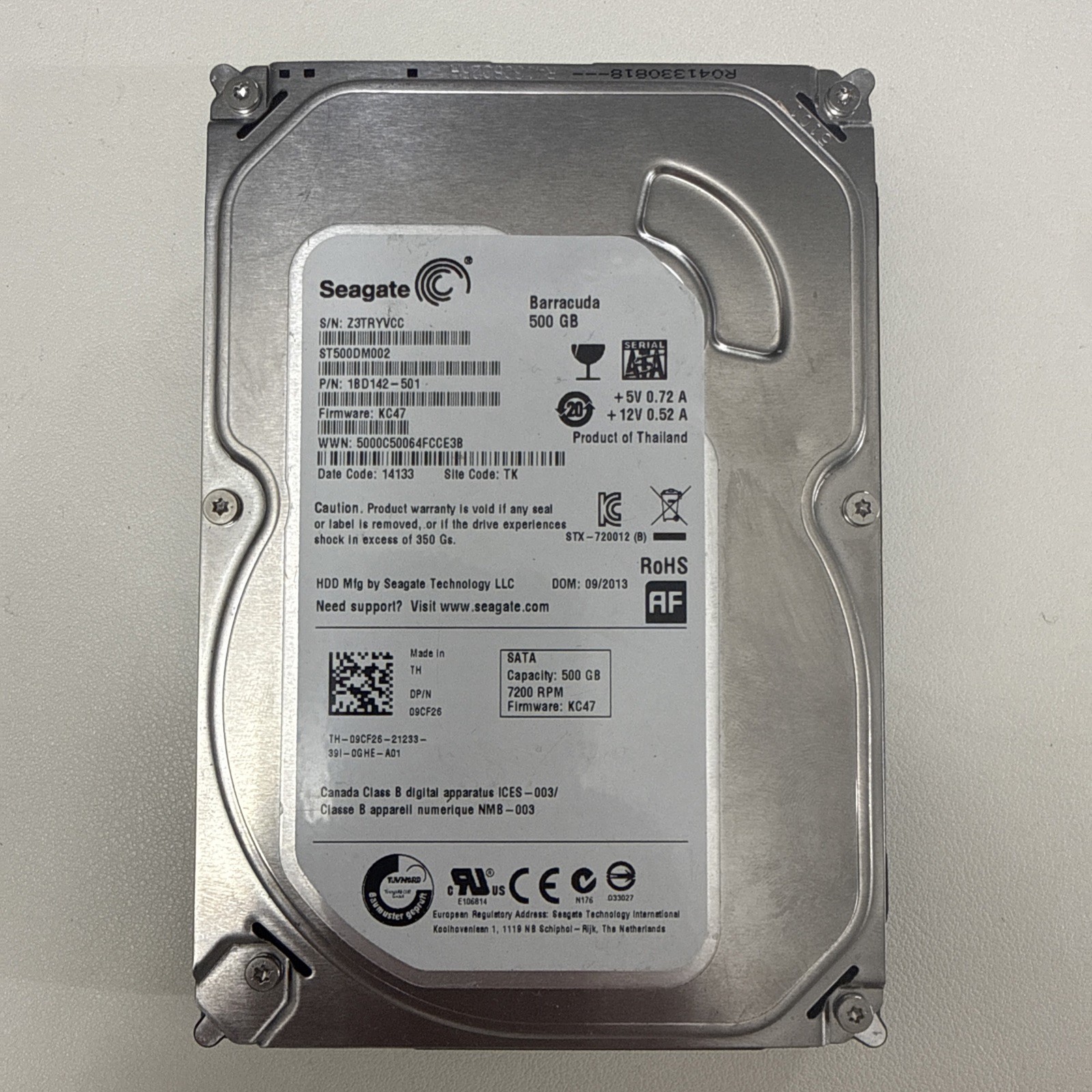 Seagate 500GB SATA 3.5" Hard Drive - ST500DM002