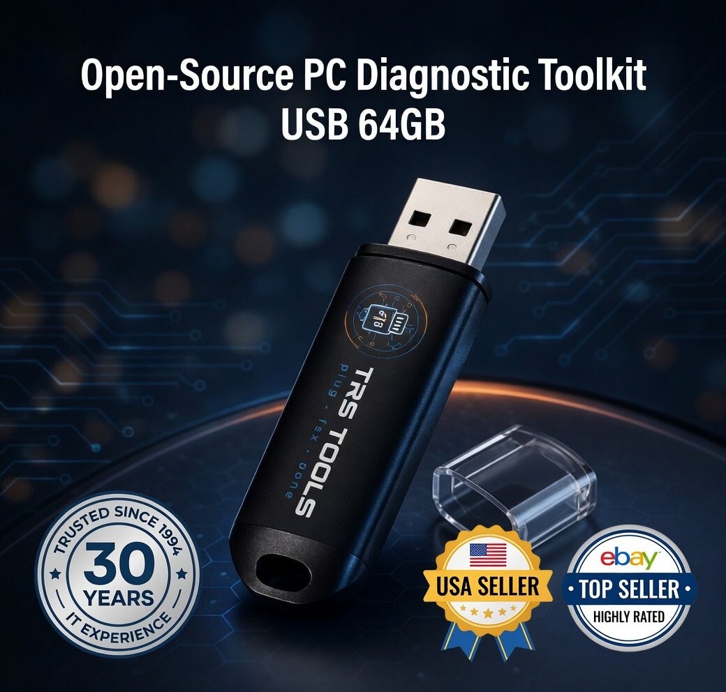 PC Diagnostic Toolkit USB - Hardware Testing Tools 64GB