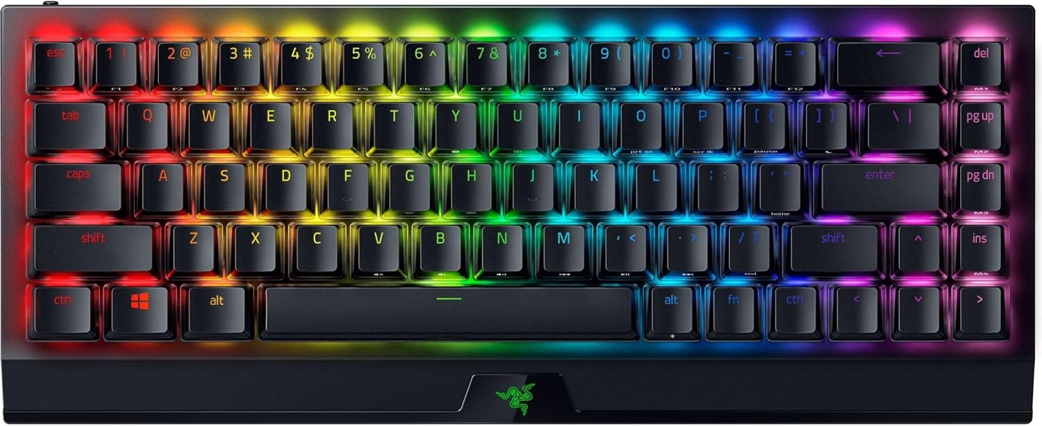 Razer BlackWidow V4 Mini 65% HyperSpeed Wireless Gaming Keyboard - Black - READ
