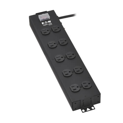Eaton Tripp Lite 10-Outlet Industrial Power Strip 15ft Cord Metal UL800CB-15