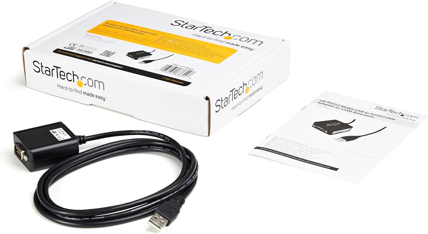 NEW StarTech 6 ft Professional RS422/485 USB Serial Cable Adapter, ICUSB422