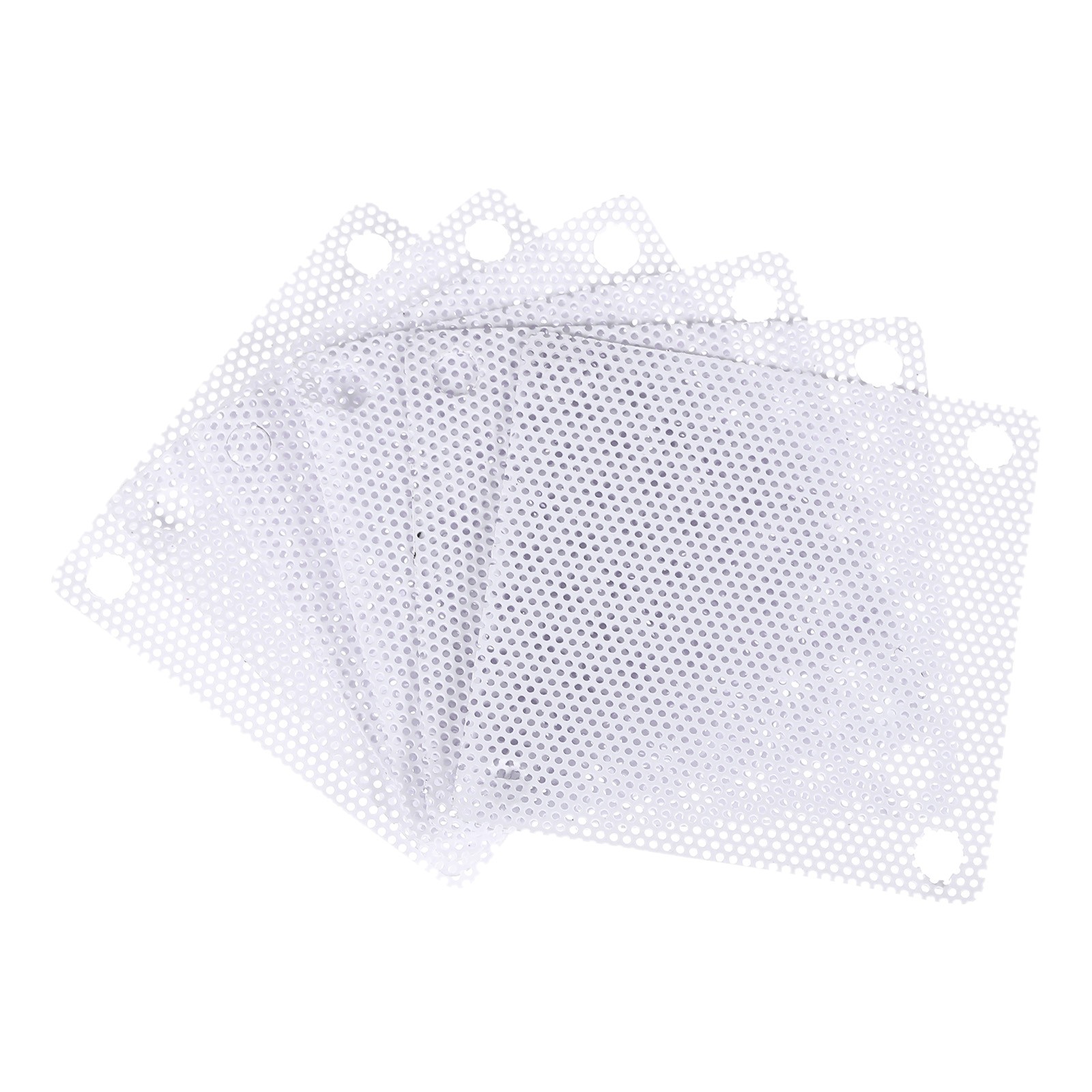 6PCS PC Dust Filter, 50x50mm Computer Case Cooler Dustproof Mesh White