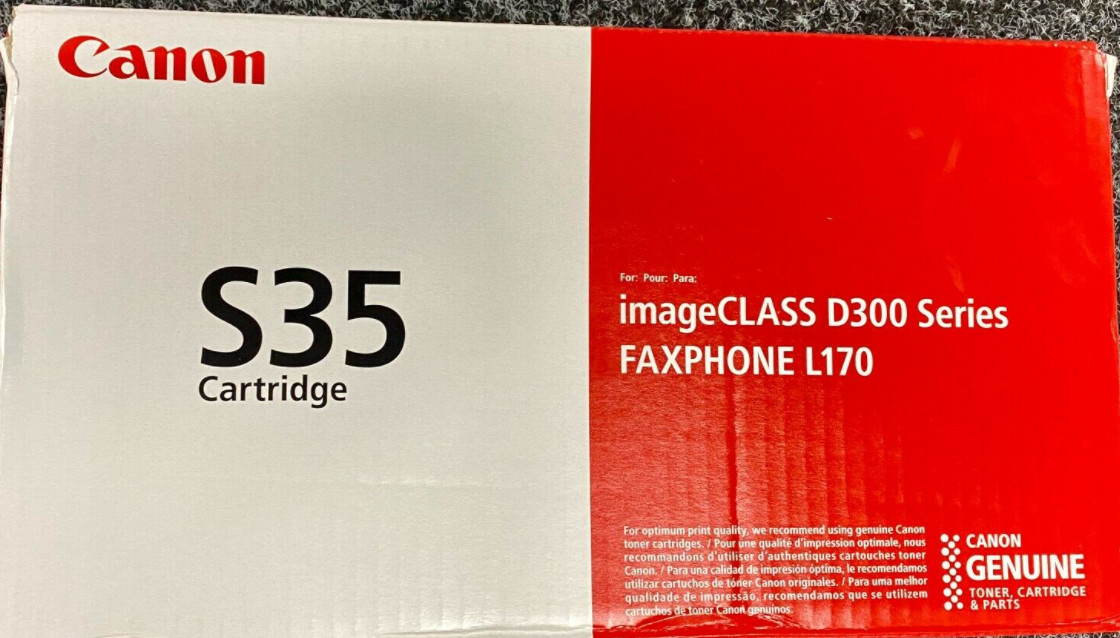 Canon S35 Black Standard Yield Cartridge (7833A001AA) Open Box Sealed Toner