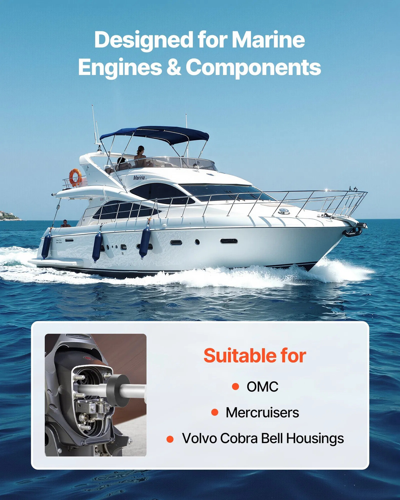 Mercruiser Alignment Tool & Gimbal Bearing Puller Set, Compatible with Mercruise