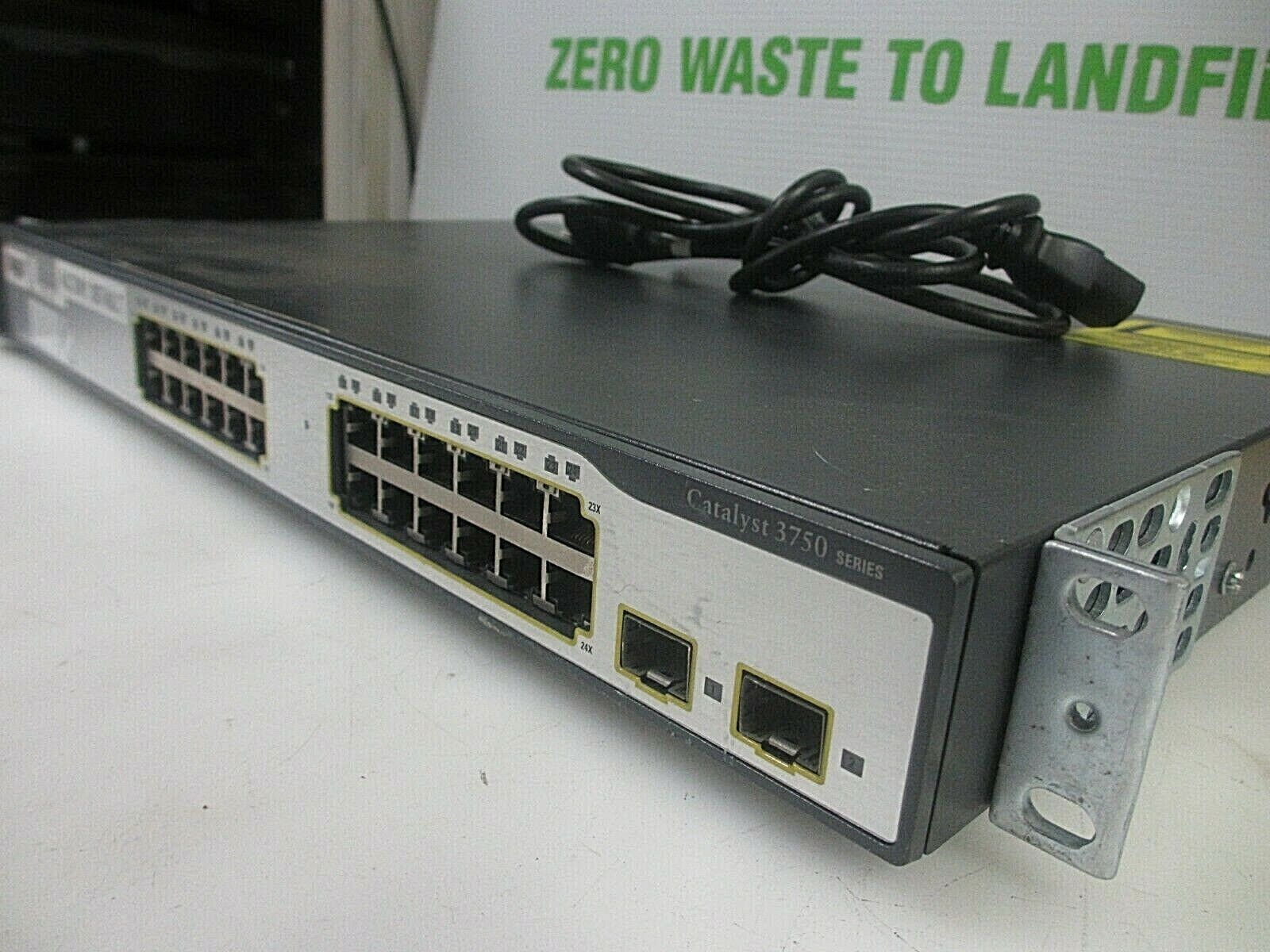 LOT of 4 Cisco Catalyst WS-C3750-24TS-S 24-Port 10/100 Switch w/ Rack Ears 