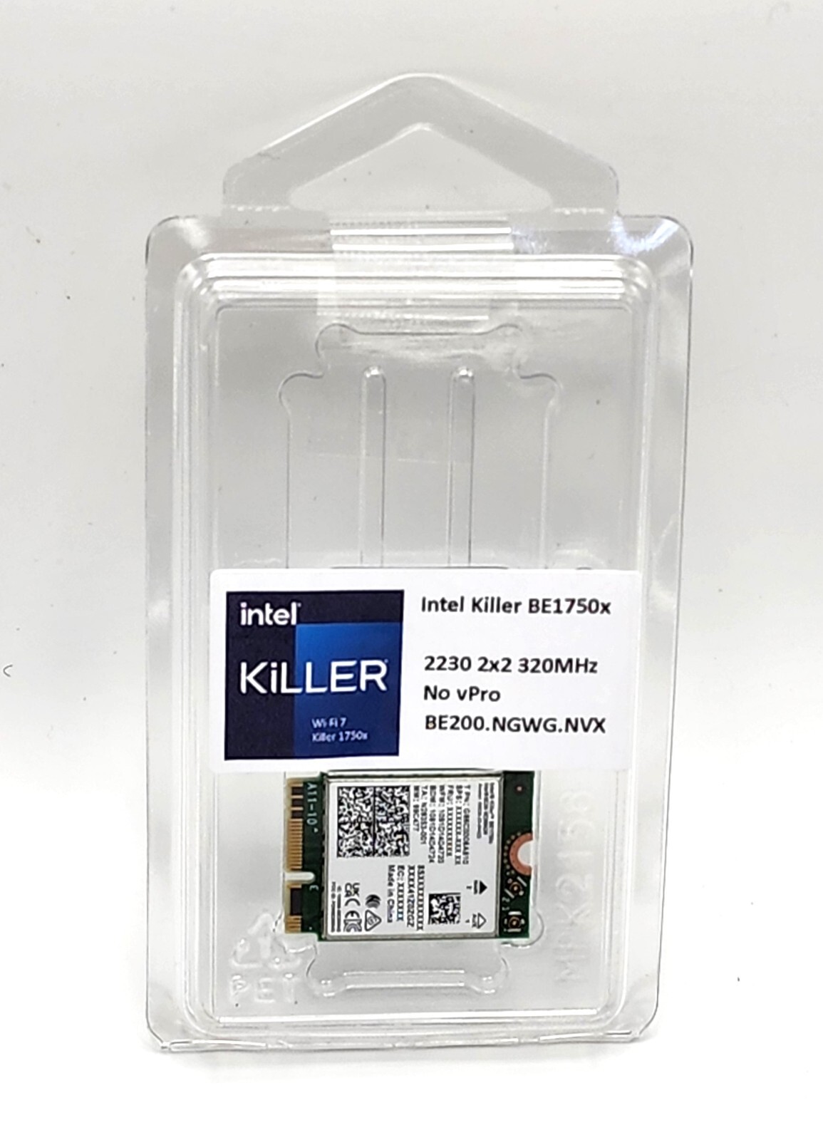 Intel Killer BE200 1750x & BT 5.4 for M.2. pcie for Intel Processors Single Pack
