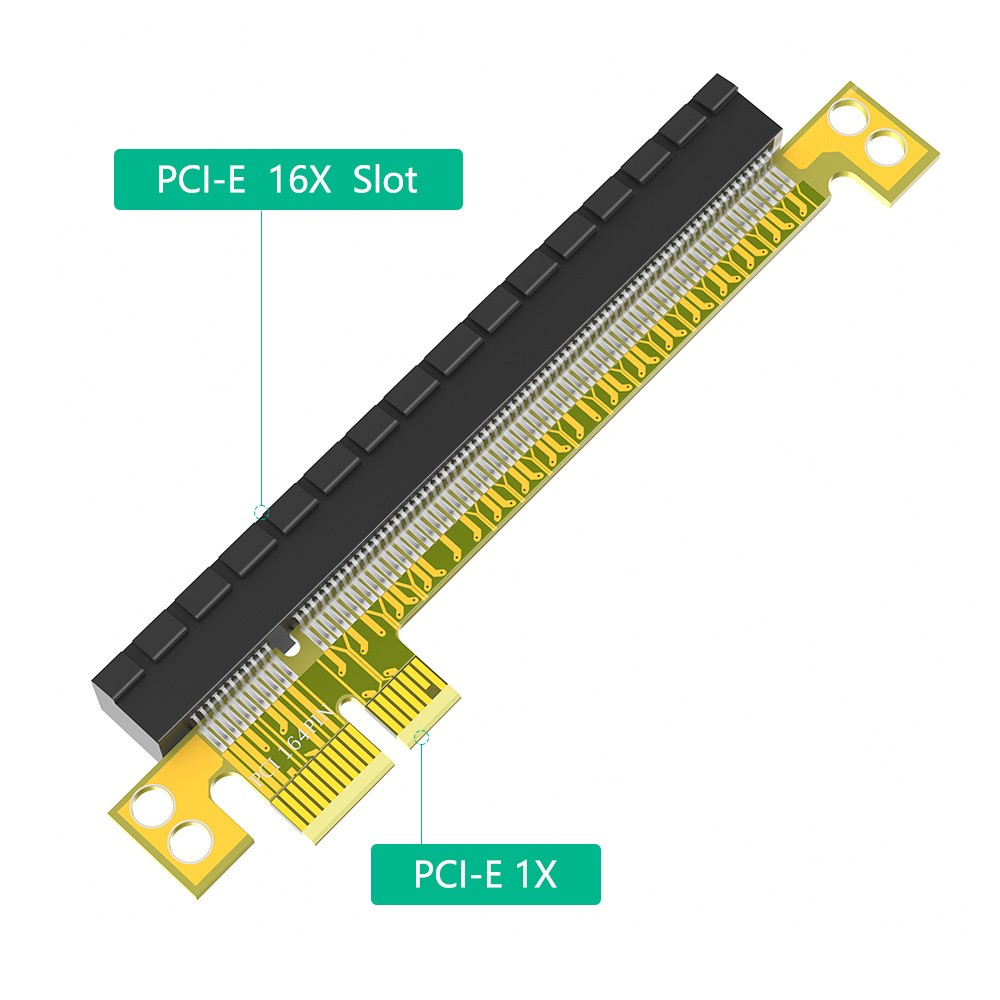 PCI-E 8x to 16x Adapter Card PCIe 4x 16x Direct Plug Graphics Extension Card