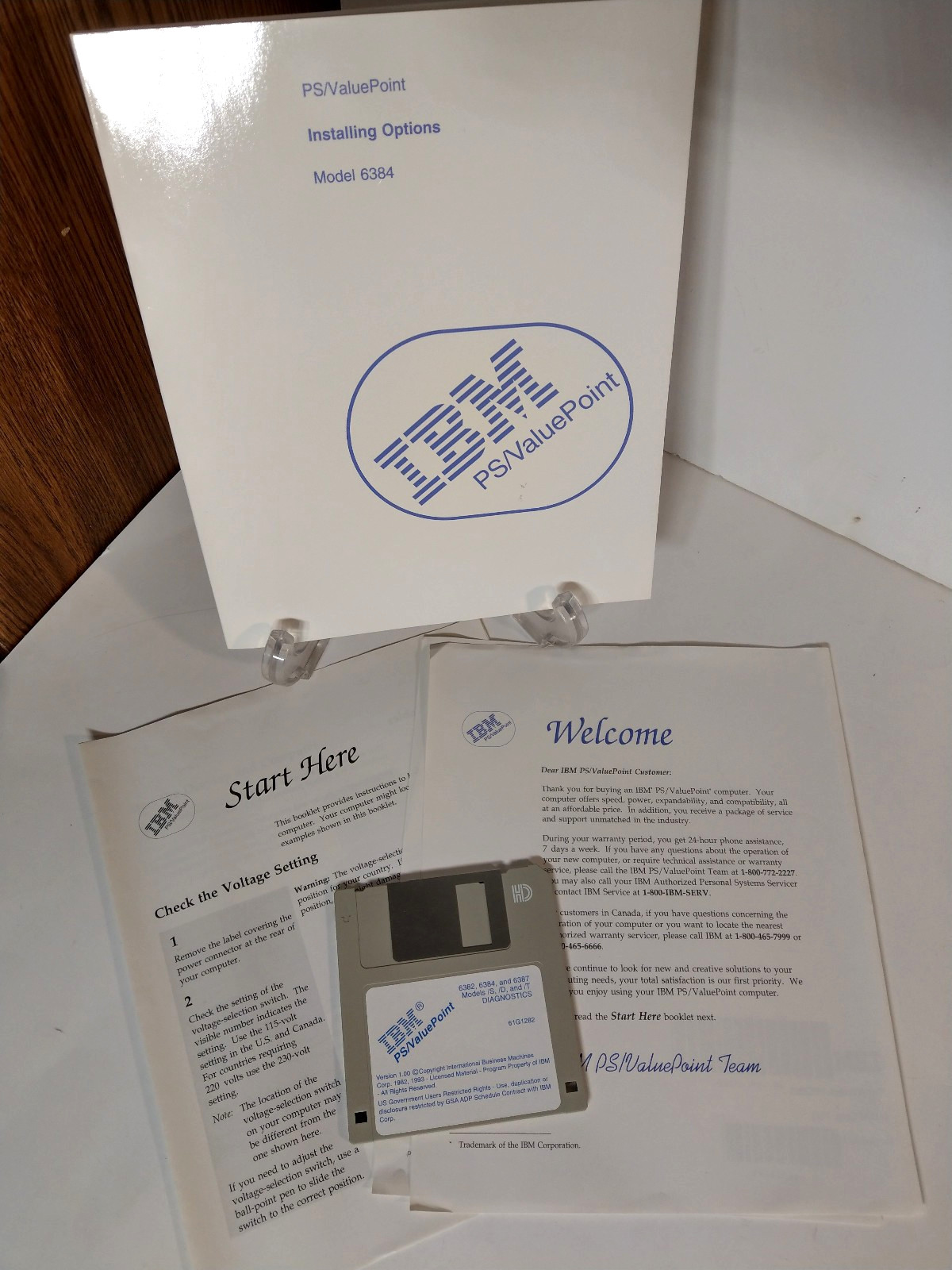 IBM PS/ValuePoint 6386, 84, 87 Models S D T 1.00 DIAGNOSTICS 3.5" Disk & Manual