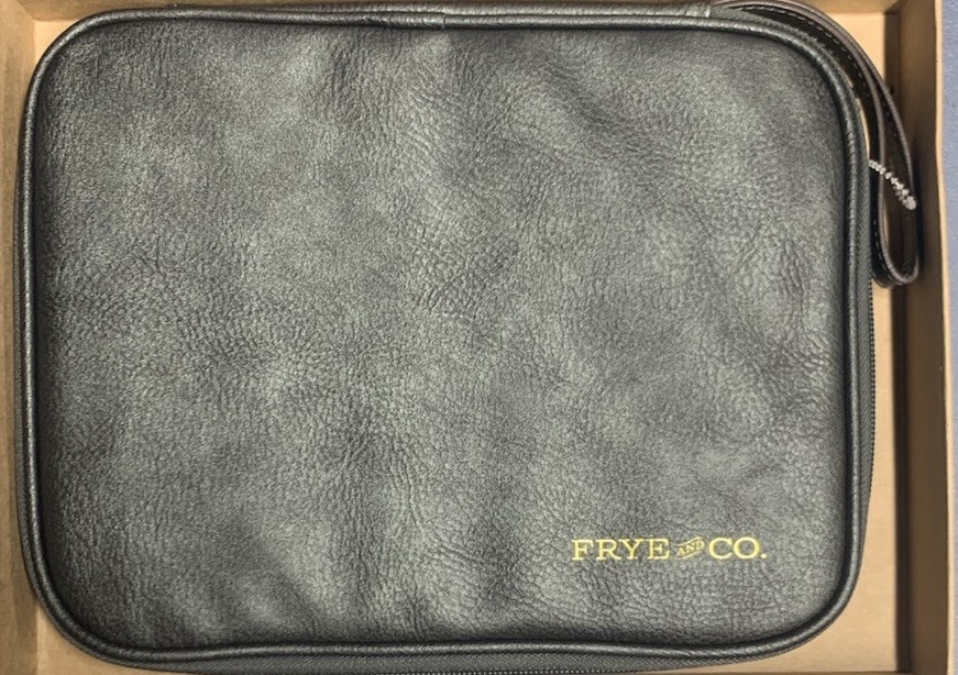 NEW Frye and Co. Vintage Charcoal Vegan Leather Tech Storage Case By Frye