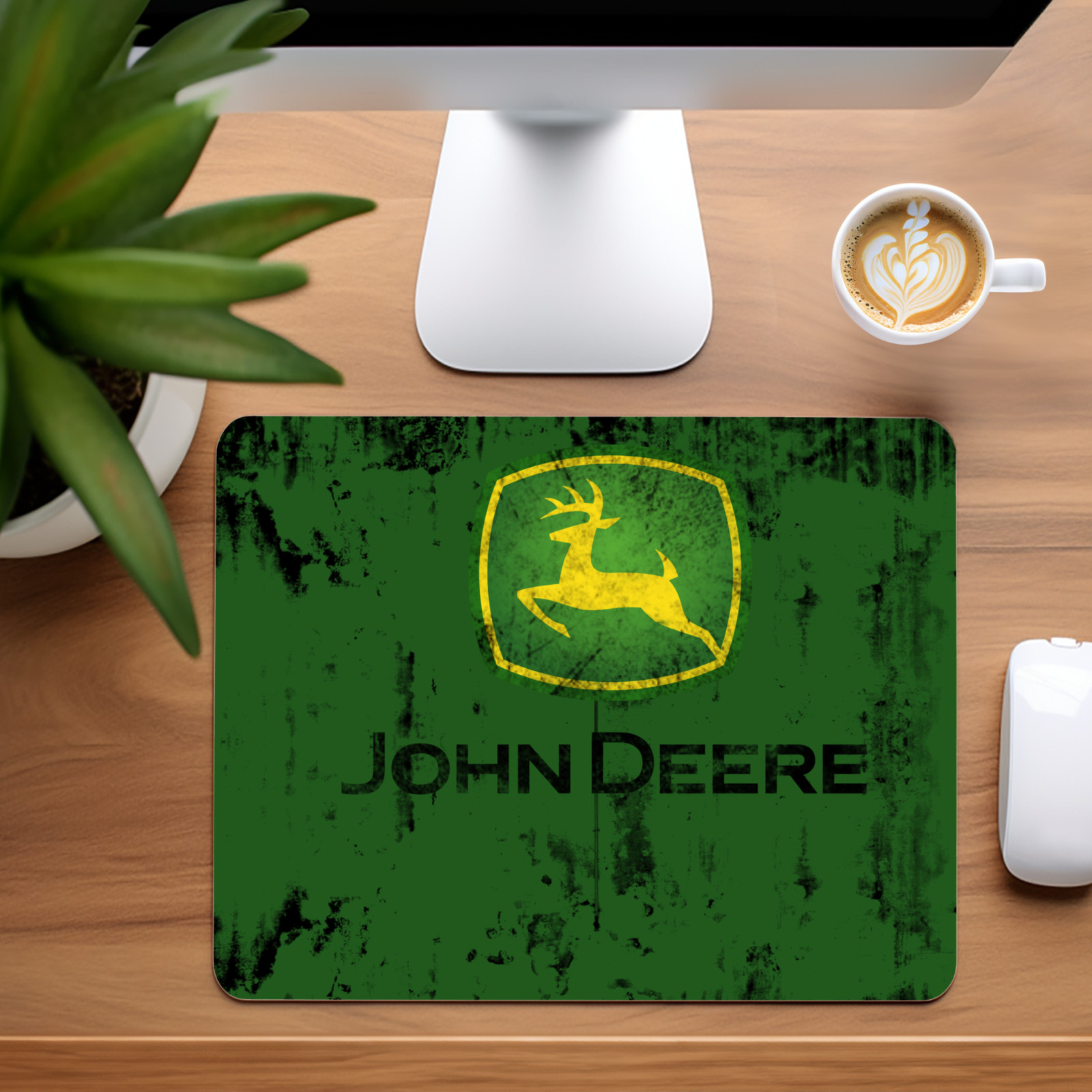 John Deere Grunge Custom Mouse Pad