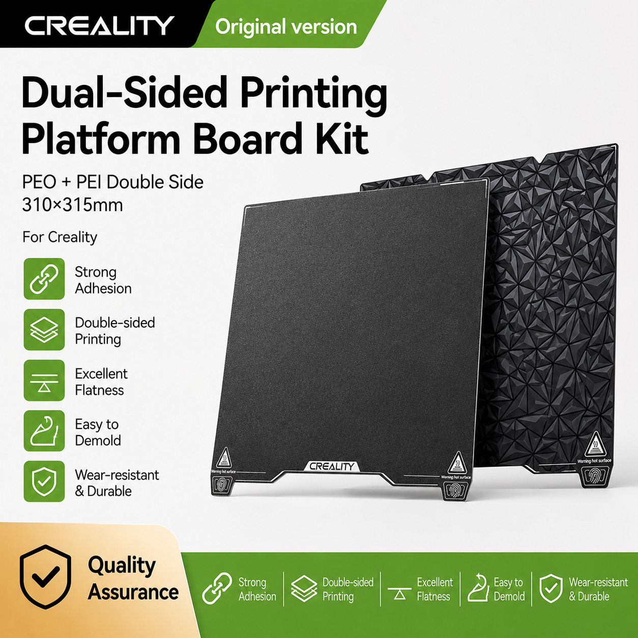 Creality Official Dual-Sided Printing Platform Board Kit 310x315mm 