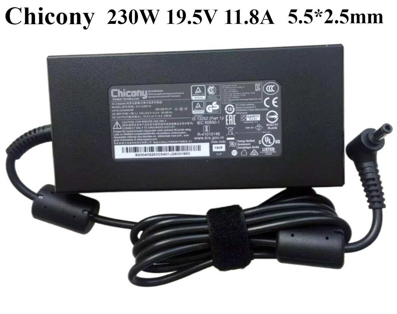 230W 5.5mm Power Adapter for Medion Erazer Beast X10 MD 61795/MD 61802