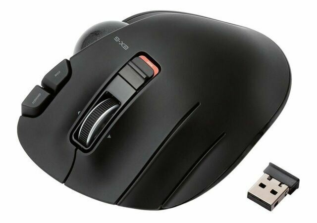 ELECOM Mouse Wireless  M-XT4DRBK Trackball 6 Buttons for Left Hand Black