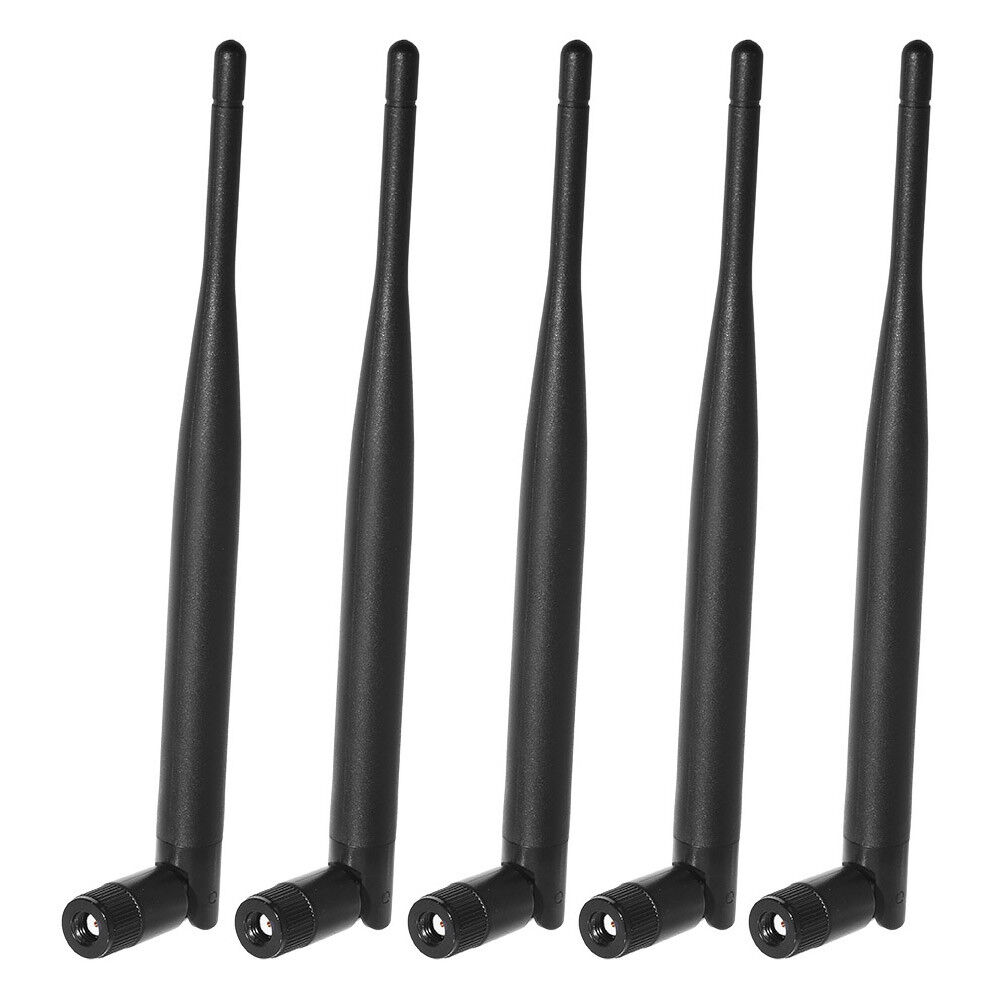 5-Pack Dual Band 2.4GHz 5GHz 6dBi RP-SMA WiFi Antenna for USB WiFi Adapter