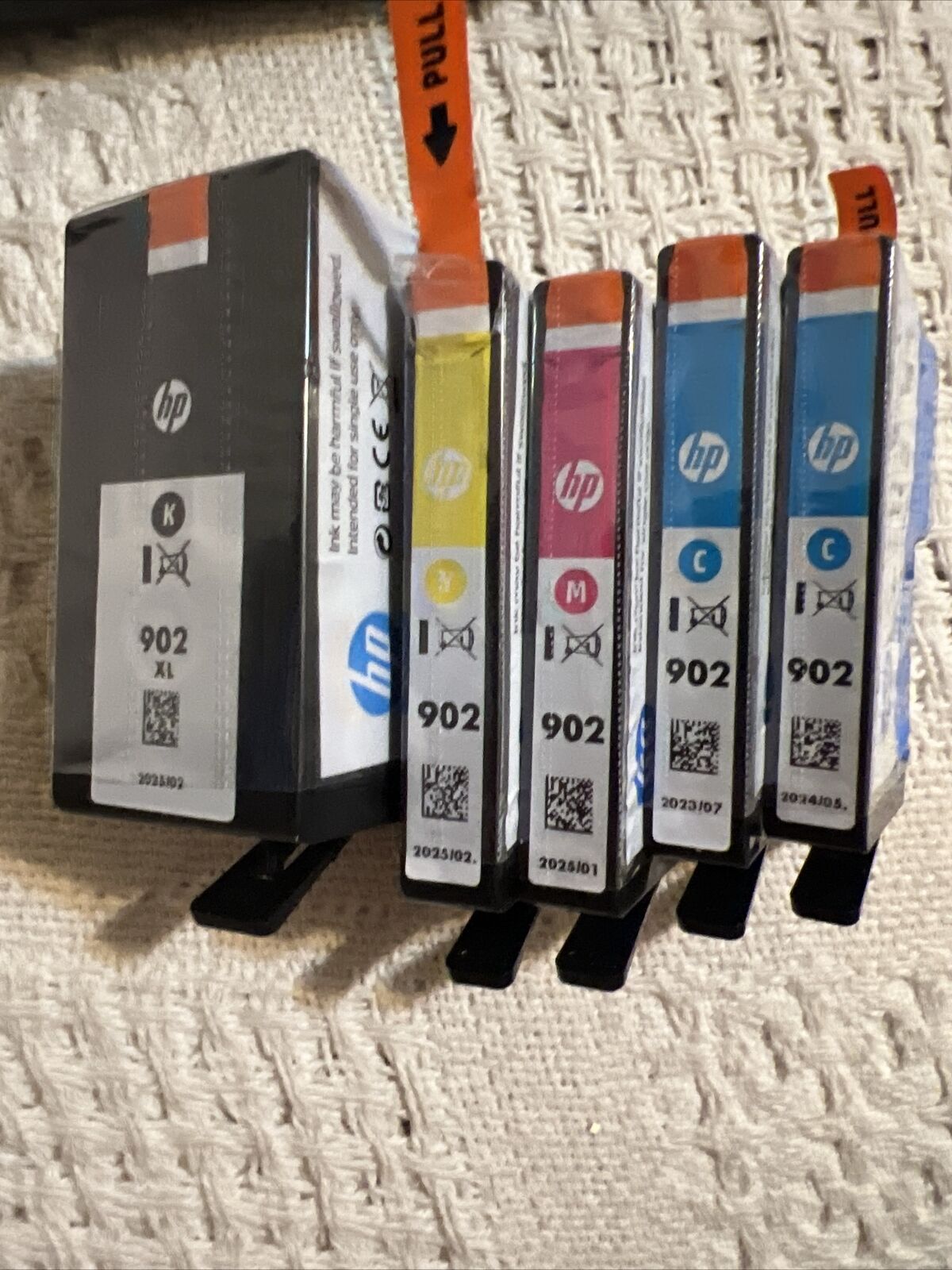 Genuine HP 902XL Black & 902 Color Ink Cartridges New NO BOX