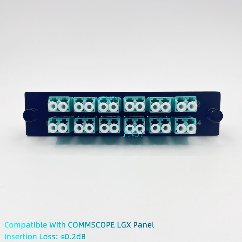 LGX Fiber Optic Panel 12 LC Duplex Adapter OM3 Compatible COMMSCOPE EK5808-001