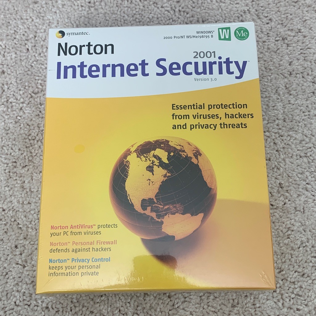 Symantec Norton Internet Security 2001 Version 3.0 Vintage PC Software Sealed