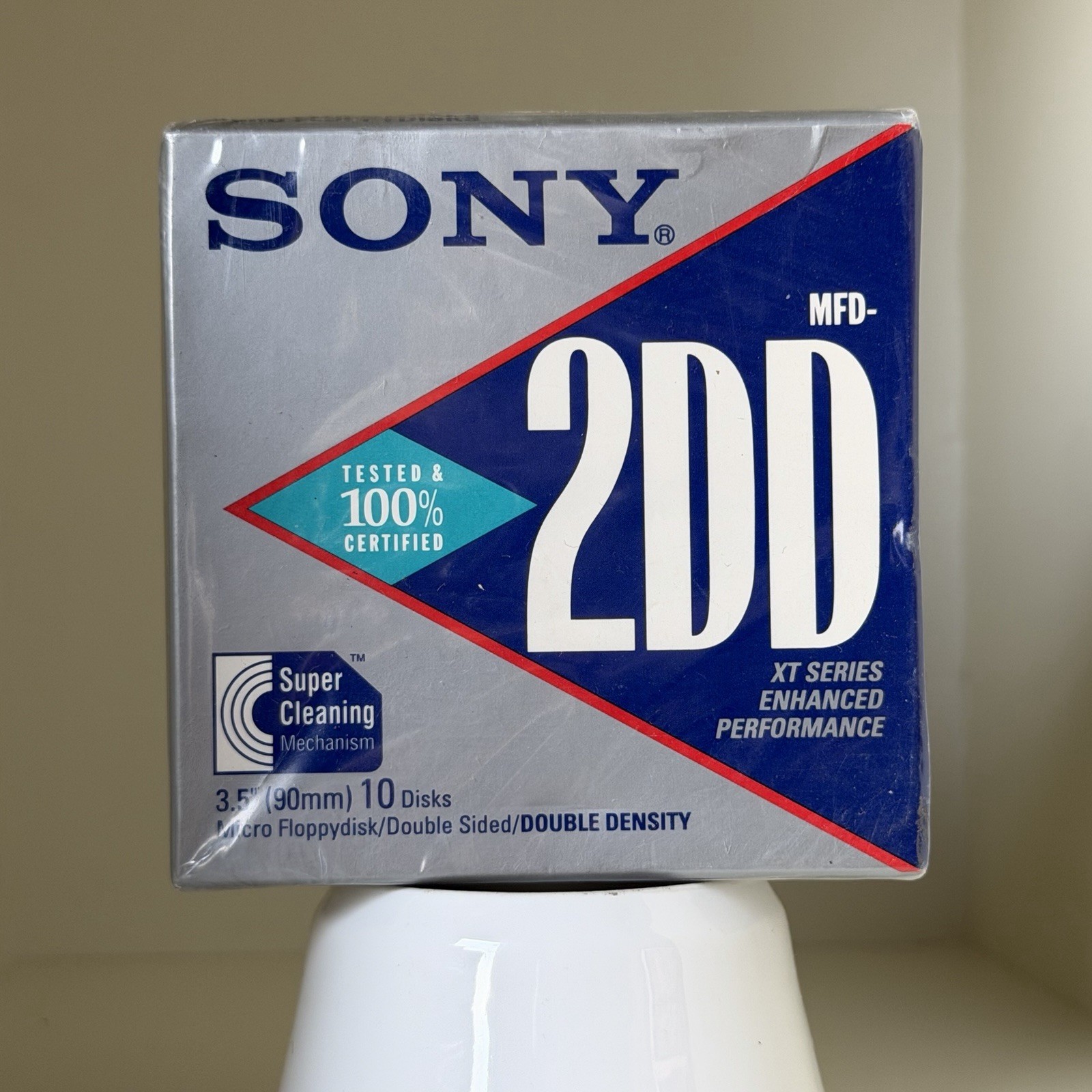 Vintage Sony MFD-2DD 3.5” 720KB Floppy Disks 10 Pack IBM NEW SEALED NOS  E42