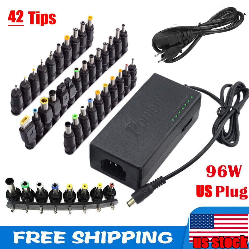 96W Universal Laptop Charger Adapter For Notebook 12-24V Adjustable Power Supply