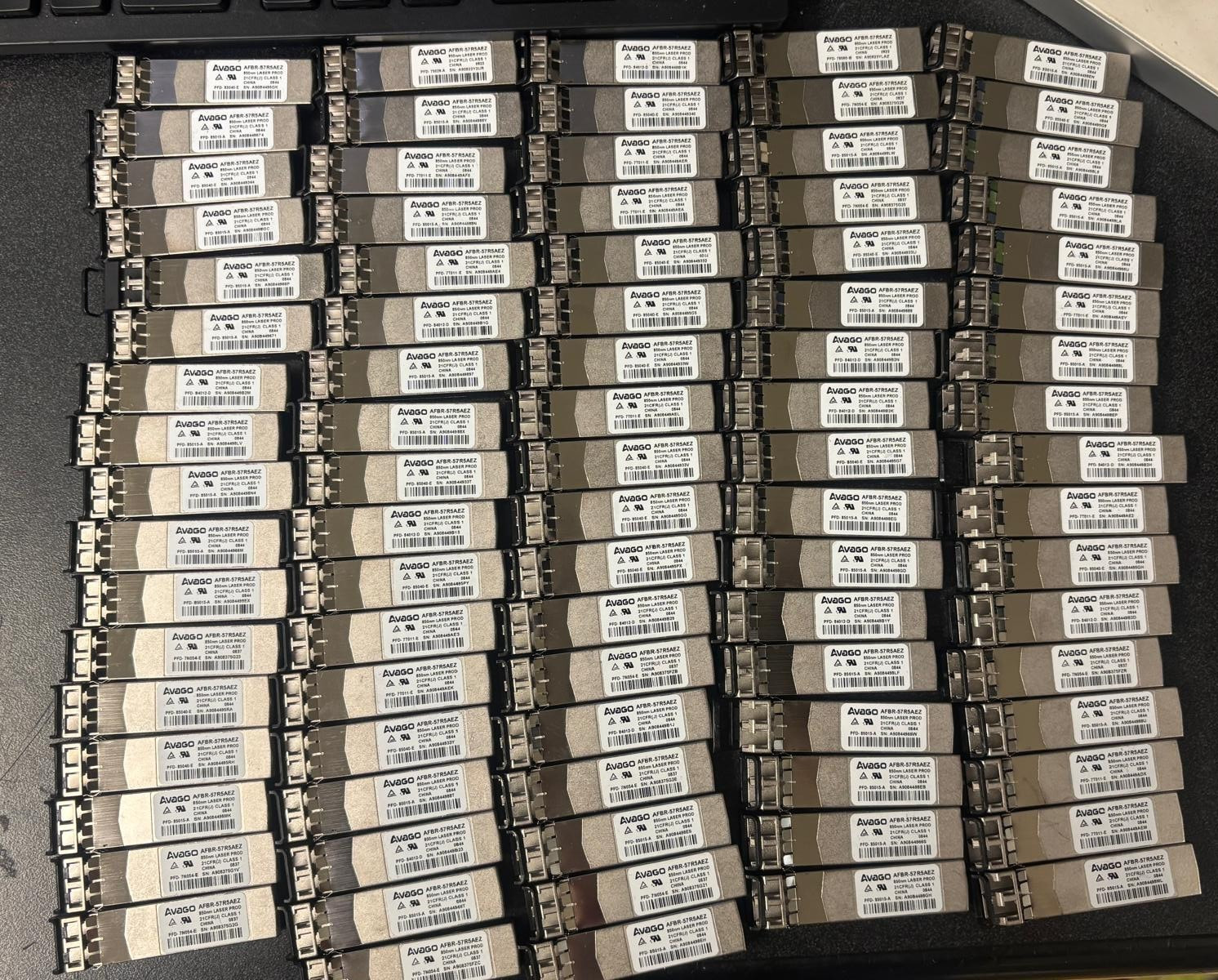 Lot of 87 Avago AFBR-57R5AEZ Transceiver Modules