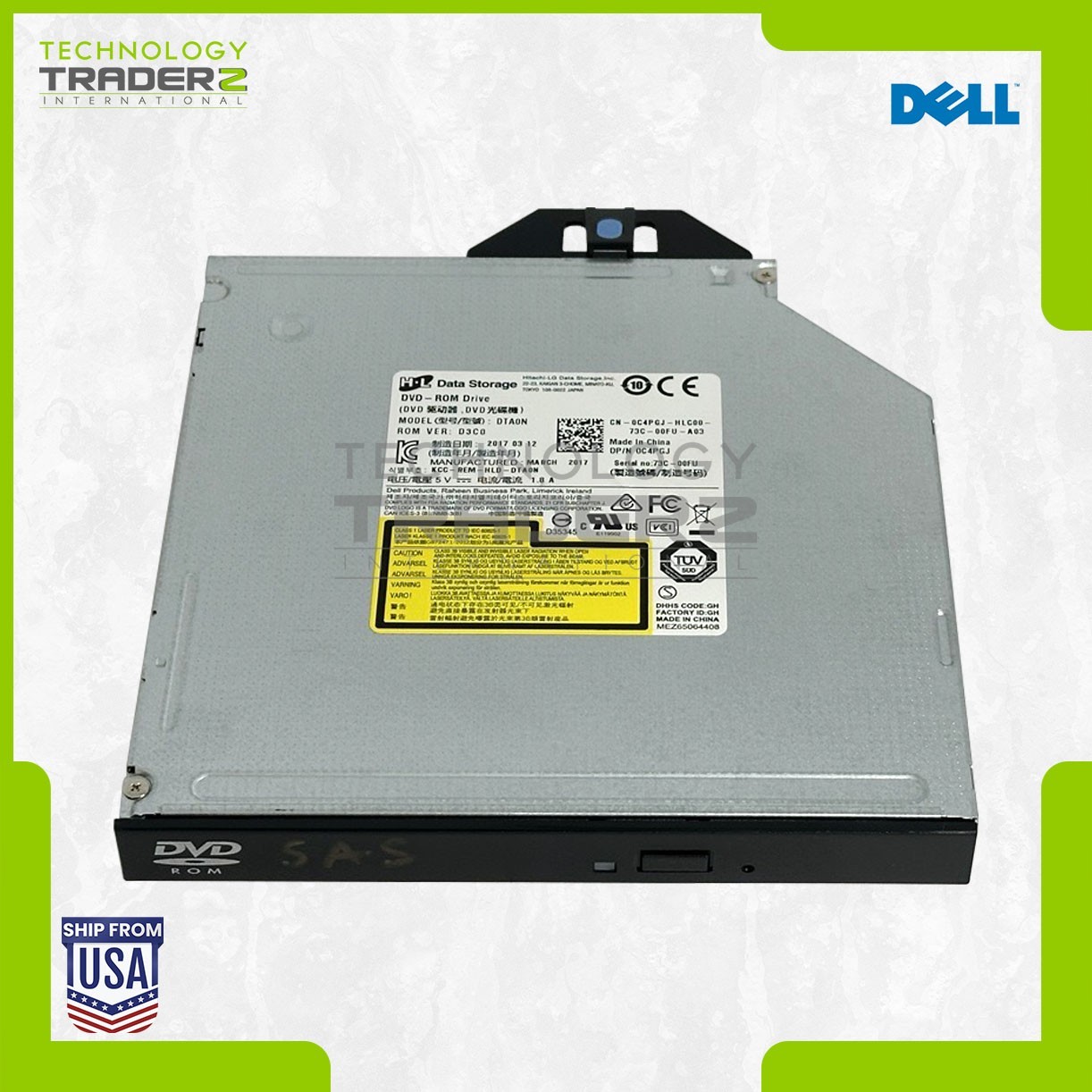 C4PGJ Dell PowerEdge Slimline SATA DVD-ROM Optical Drive 0C4PGJ **Pulled**