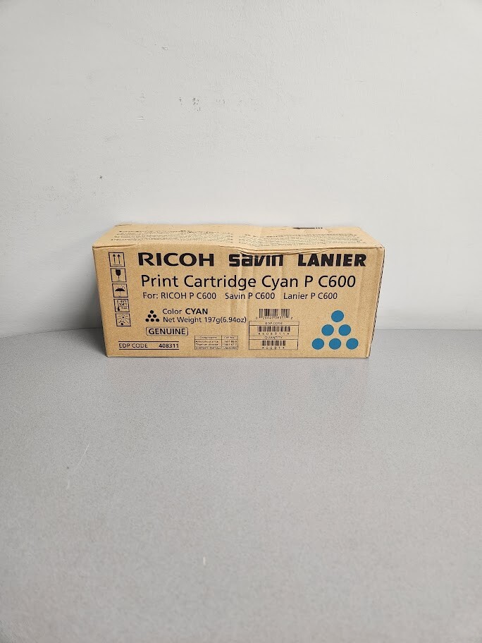 Ricoh 408311 Cyan Print Cartridge for P C600
