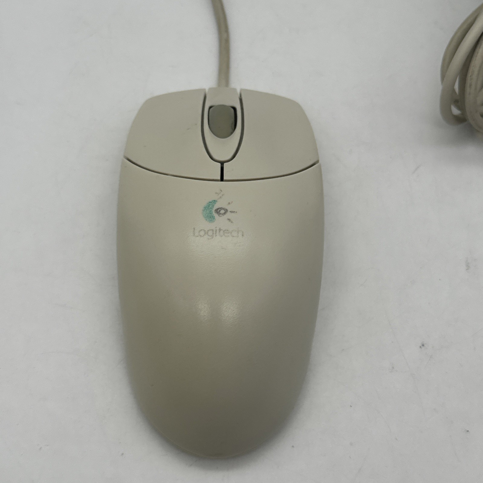 Vintage Logitech M-S48a 2-Button Mechanical Ball Scroll Mouse PS/2 Tested