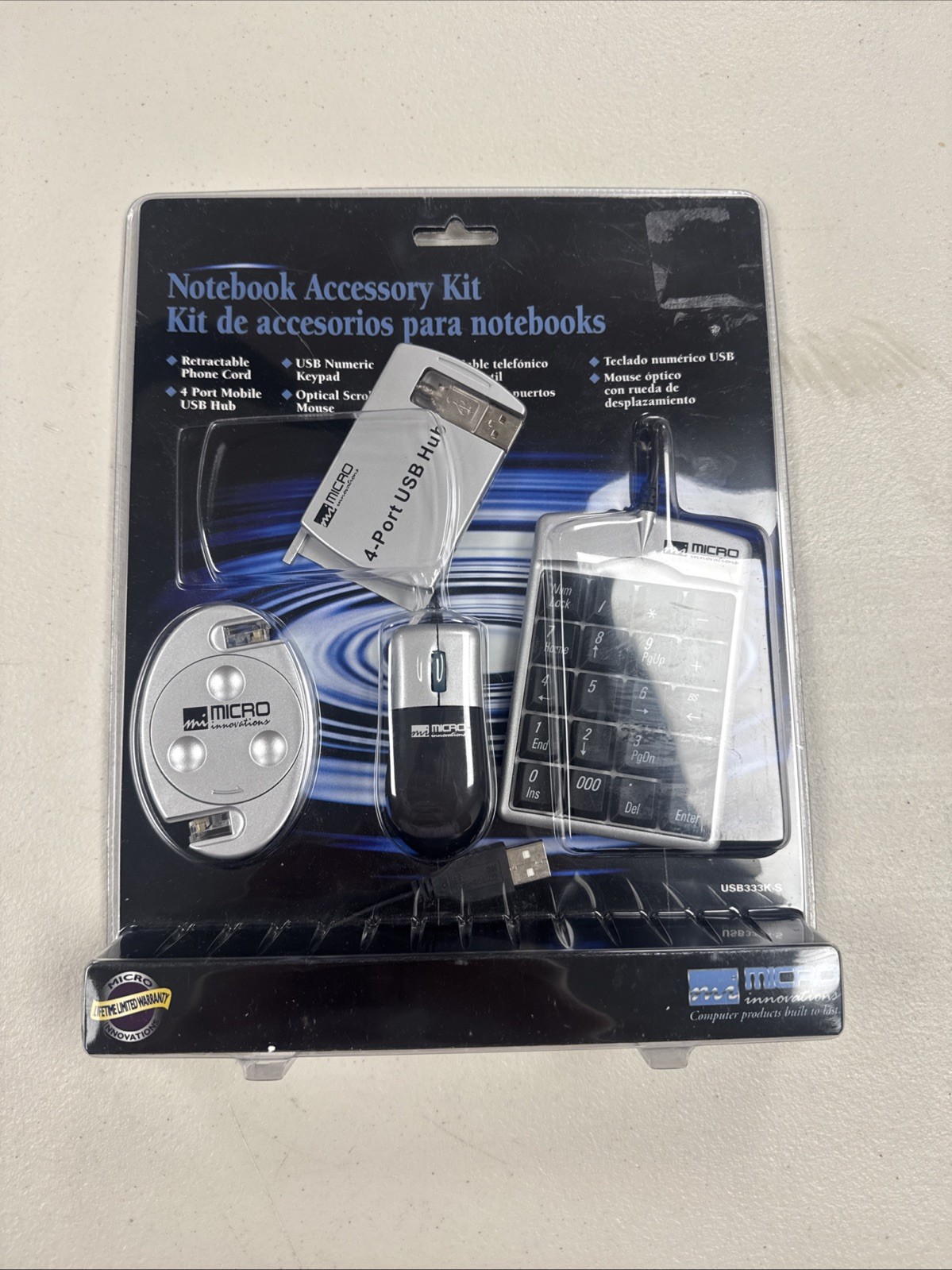 Micro Innovations USB333K Notebook Accessory Kit Sealed Laptop Travel Bundle