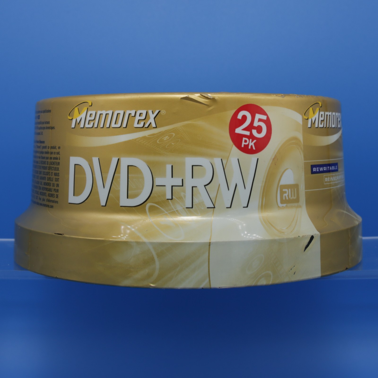 Memorex DVD+RW 25 Pack Rewritable Discs 4.7GB 4X Speed New Sealed Spindle
