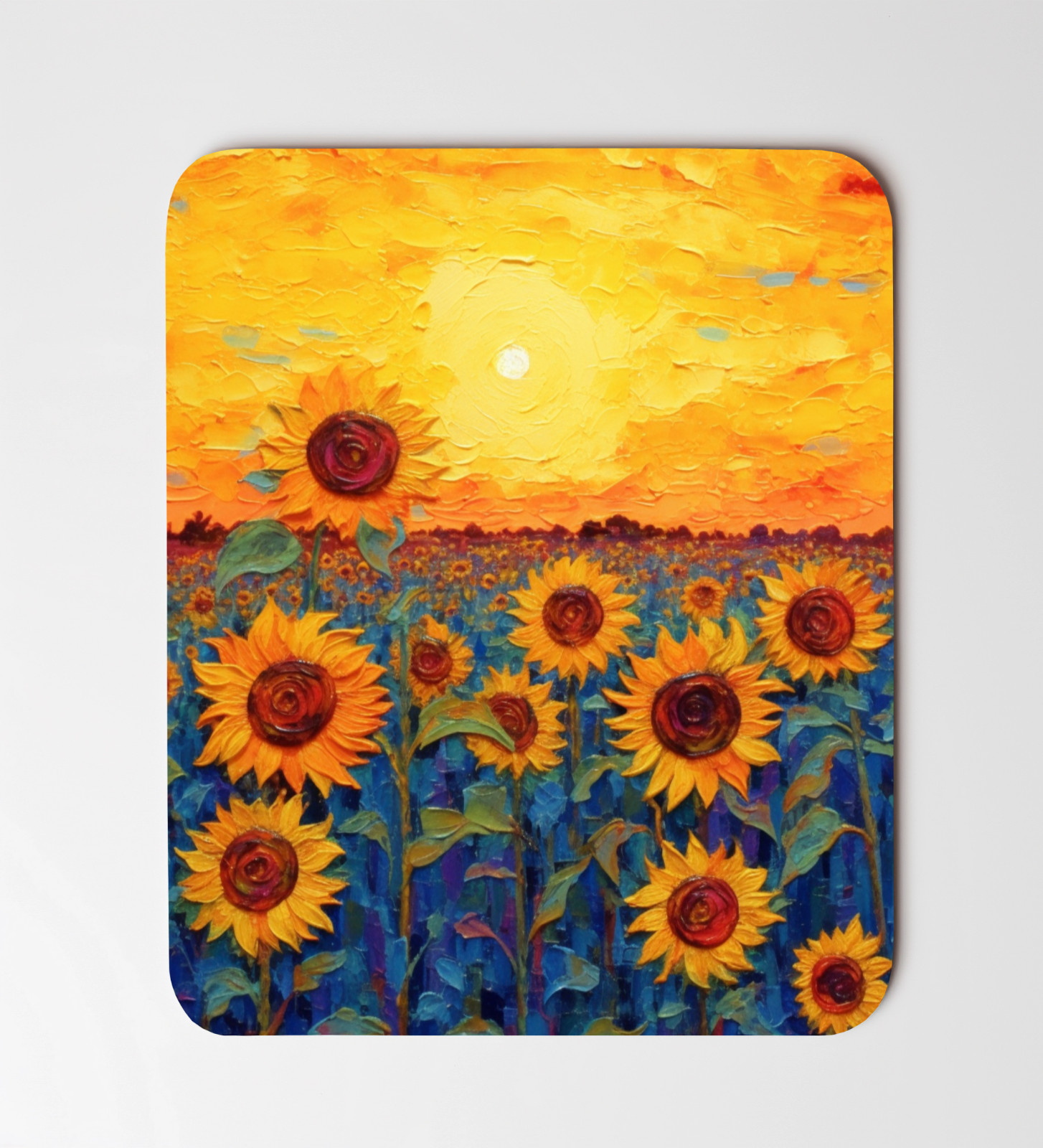 Sunflowers In A Field Mouse Pad 8"x9.5" Desk Mat Non Slip Rectangle Mousepad