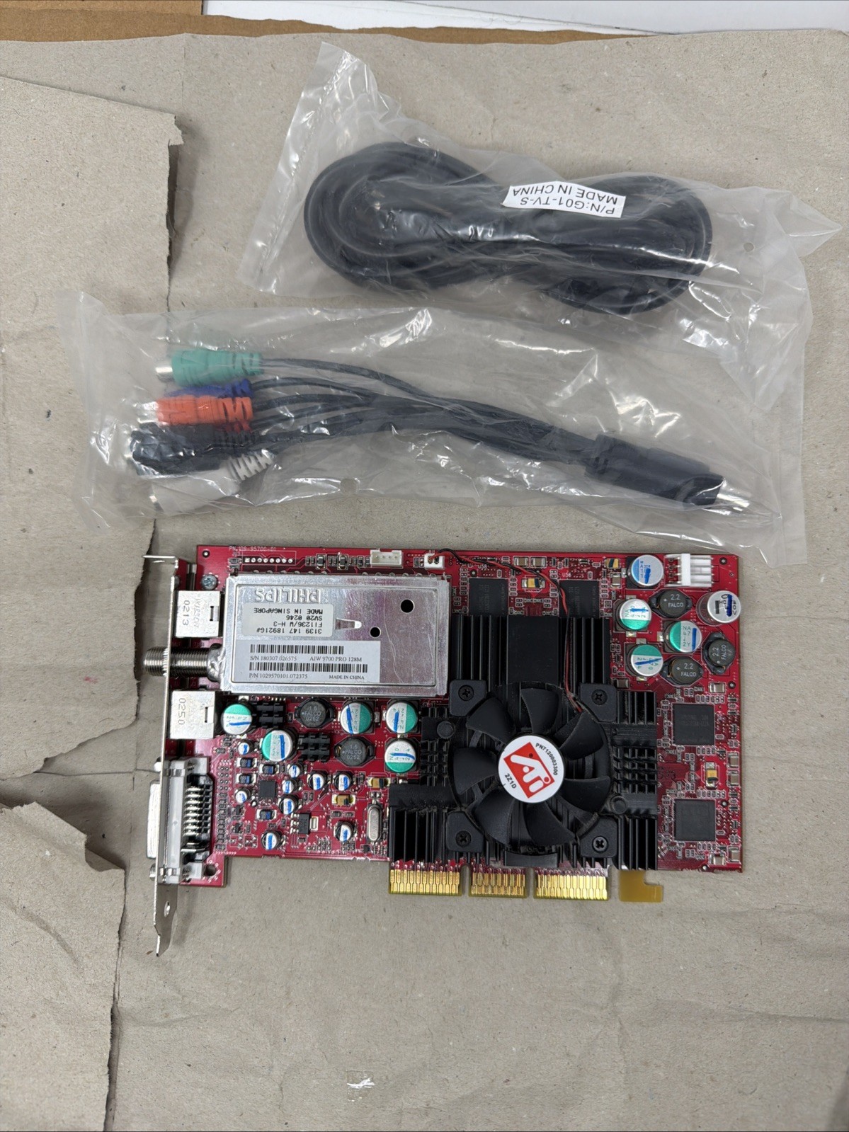 ATI All-In-Wonder 9700 PRO Graphics Card GPU - Card With Cables