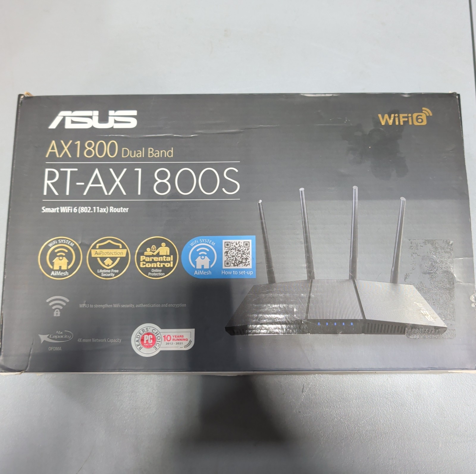 ASUS AX1800 Dual Band WiFi 6 Router - Black