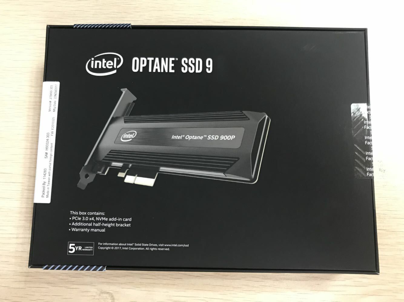 SSD 900P INTEL 280GB PCIE SSD 9 OPTANE SSDPED1D280GASX AIC/HHHL 10DWPD/5.11PBW