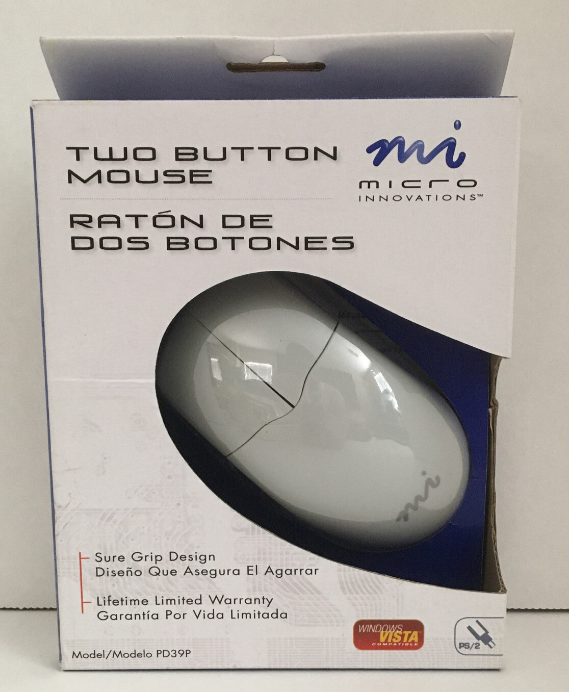 Micro Innovations Two Button Mouse Contour Hand With PS/2 Connection PD39P