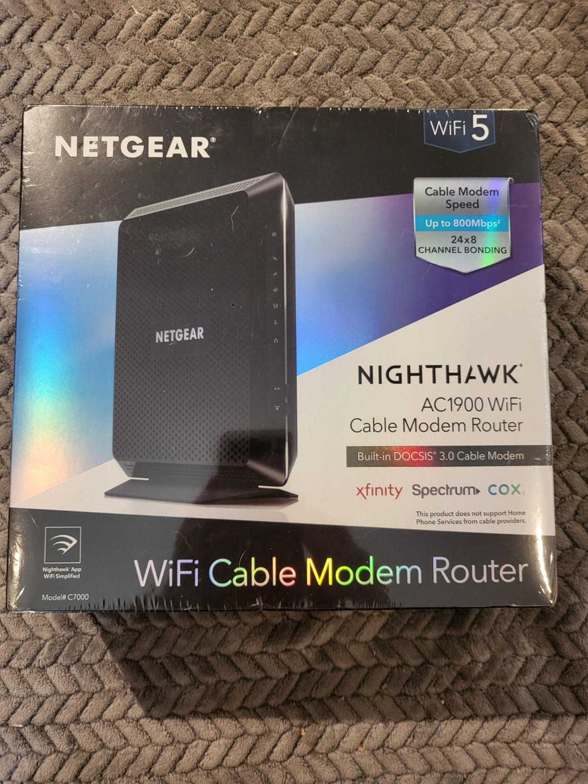 NETGEAR Nighthawk AC1900  WiFi Cable Modem Router C7000-100NAS, DOCSIS 3.0 -NEW-