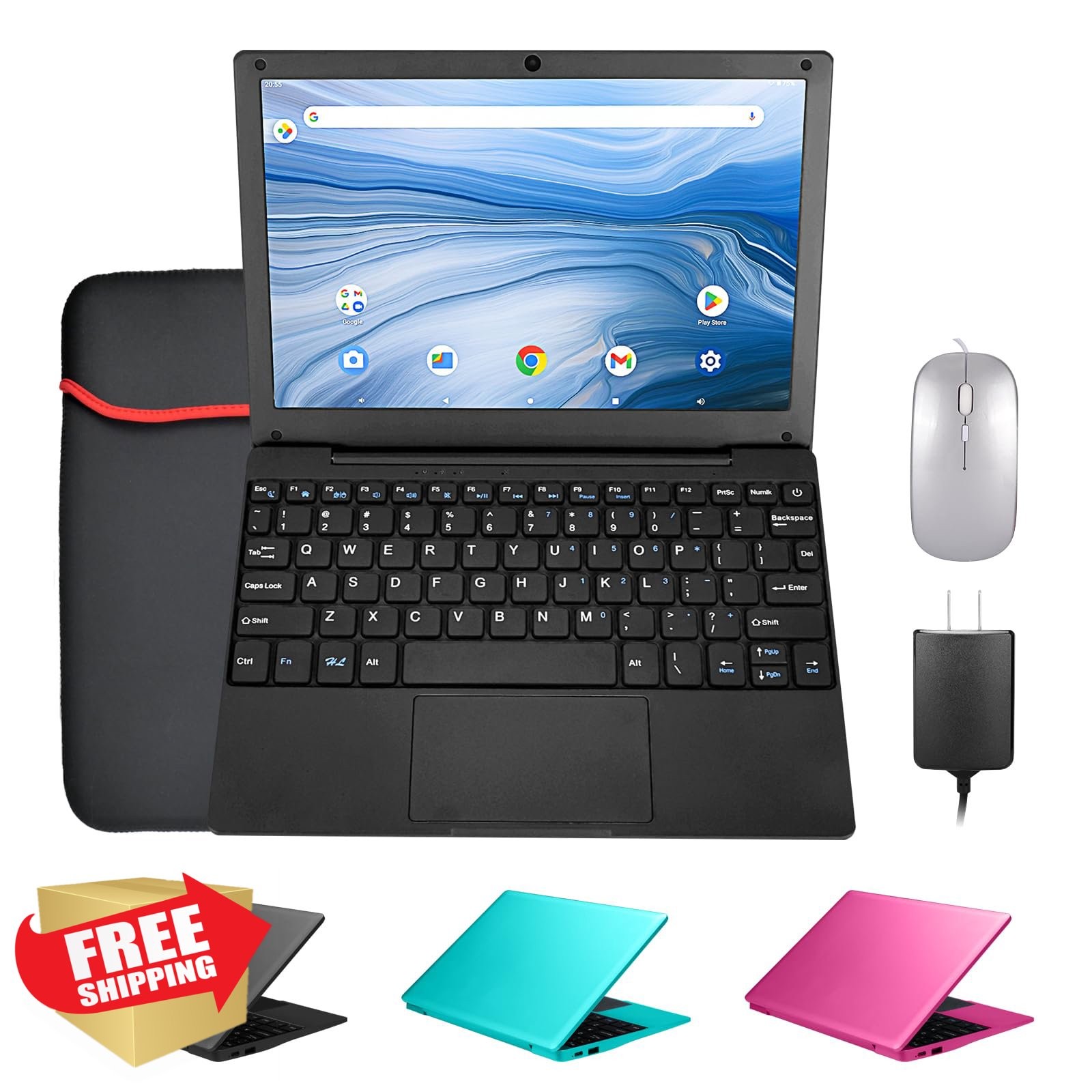ZHAOHUIXIN 10.1" Android 12 Laptop Black