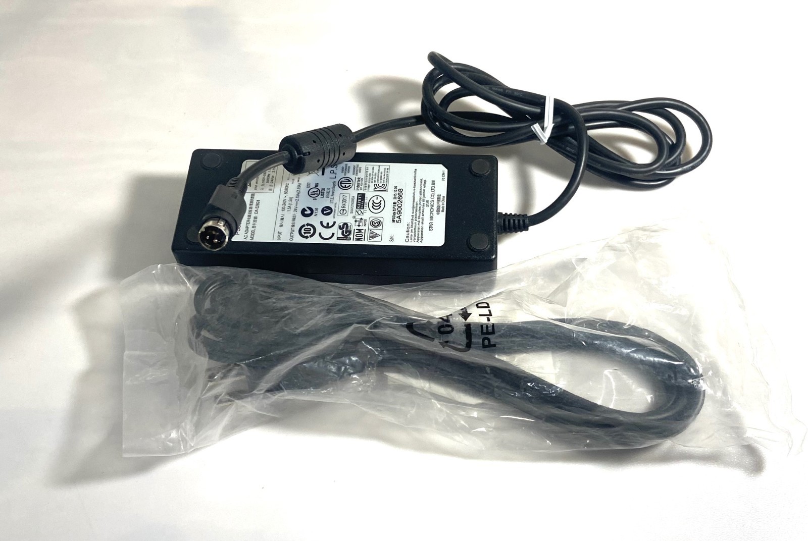Star Micronics PS60A-24B (or PS60A-24B1) Power Adapter For thermal printers