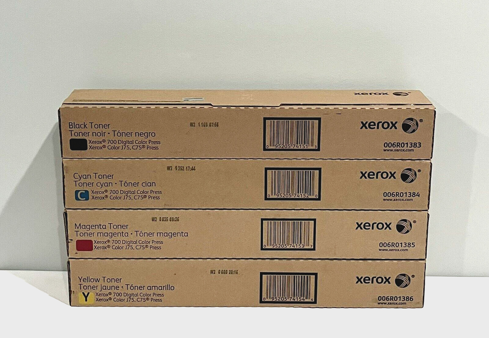Xerox 700 Toner Cartridge set 006R01383,6R1384,6R1385,6R1386 Genuine Sealed New