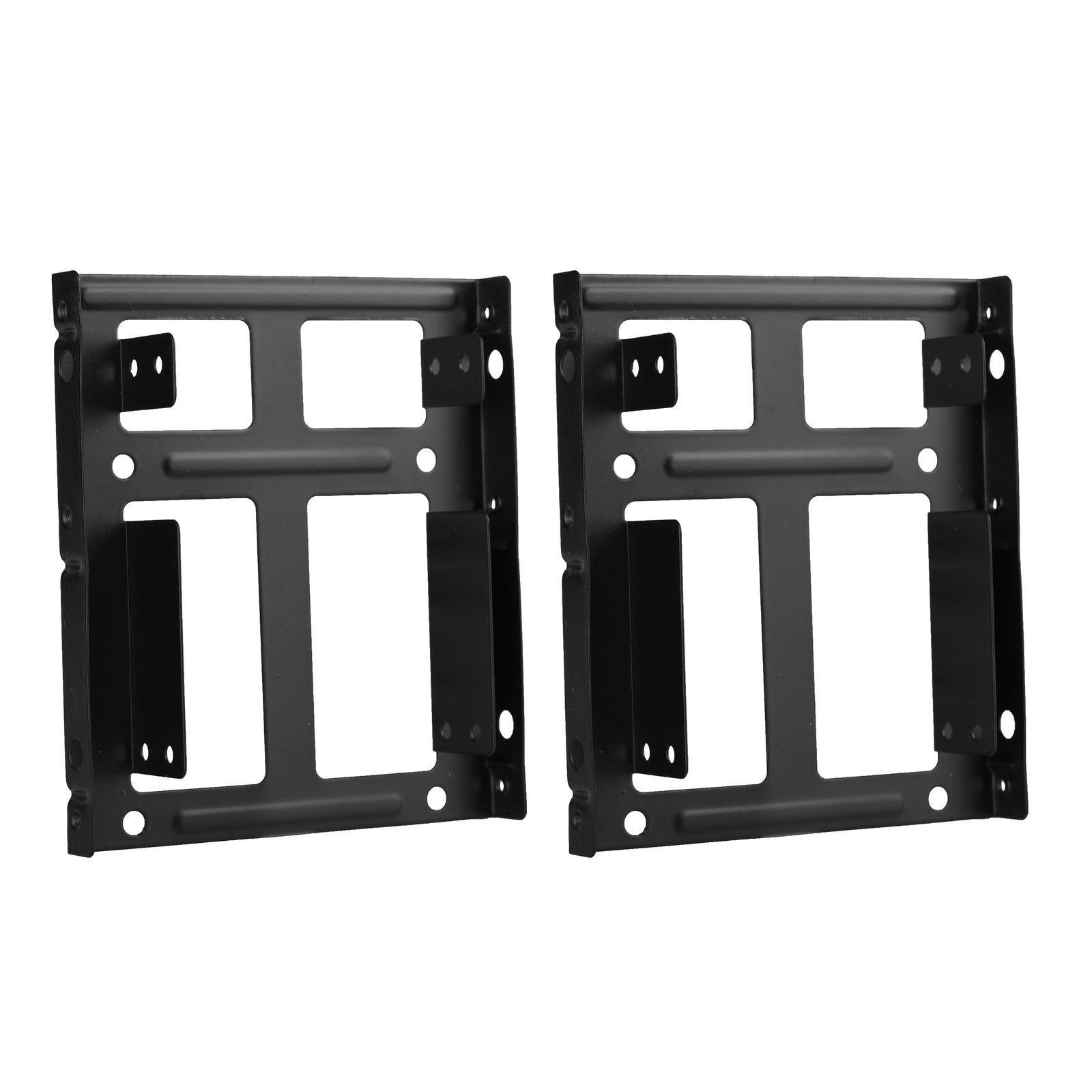 2 Pack 2.5in 2 HDD to 3.5" Hard Drive Adapter PC SATA SSD Mounting Metal Bracket