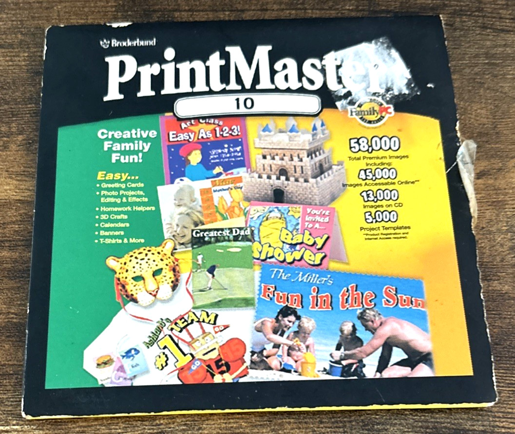 Broderbund Print Master 10 Publishing Suite CD-ROM for Windows