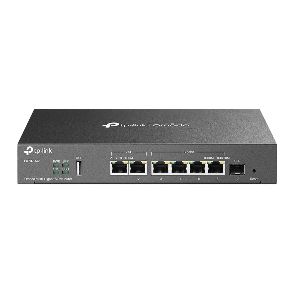 Omada VPN Router Dual 2.5Gig WAN Ports High Performance Networking Device