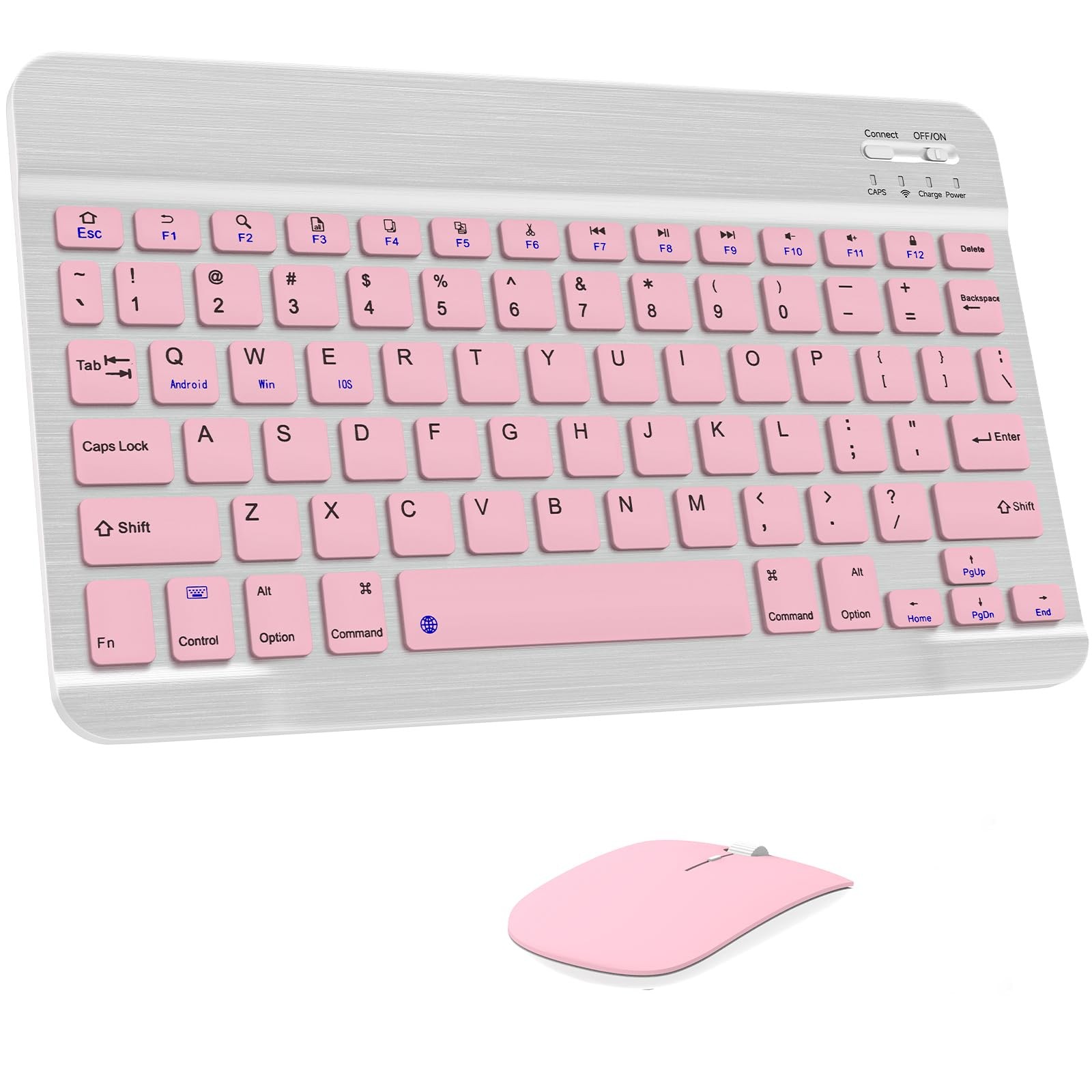 Teclado Con Ratón Bluetooth Inalámbrico Recargable Para Tableta iPad Samsung Tab