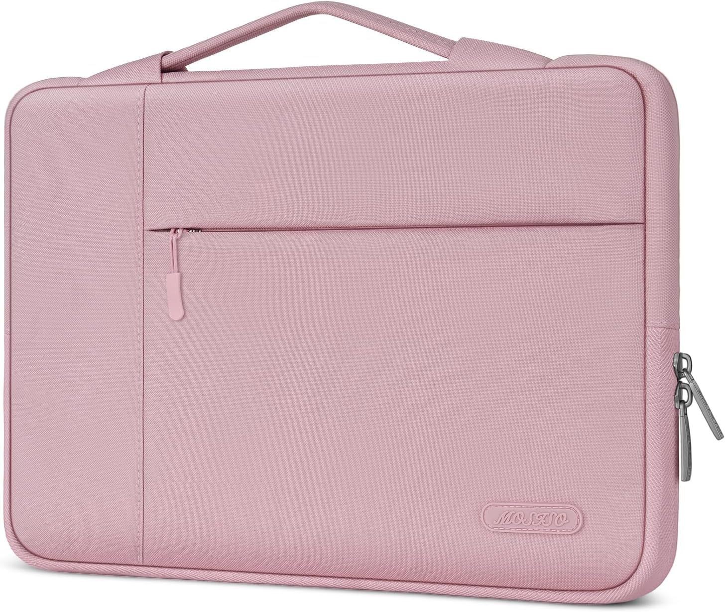 Sleeve for 13-13.3 inch Laptop with Handle, Polyester Multifunctional Bag, Pink