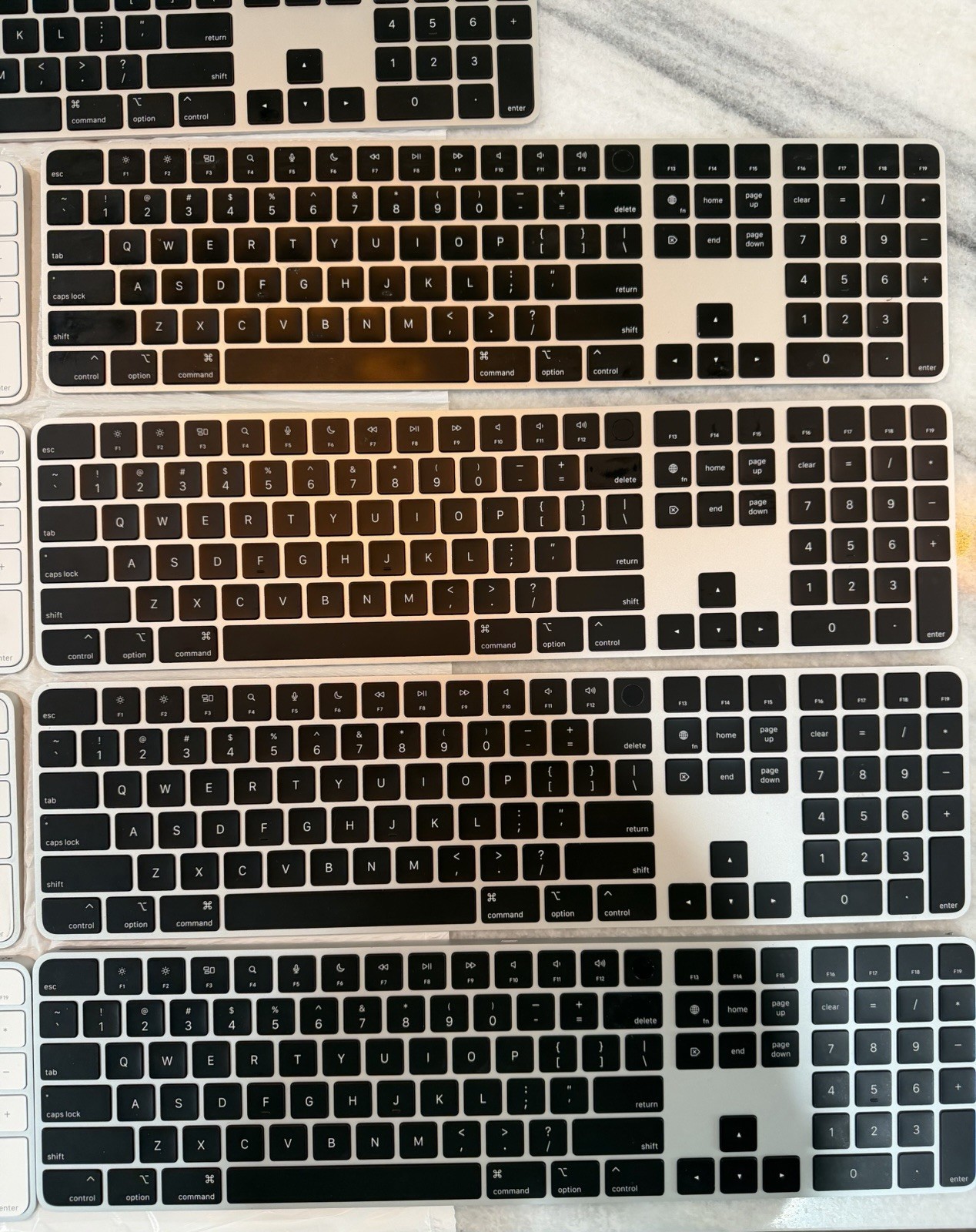 Lot of 9 Apple Magic Keyboard Model A3119 and a2520 W/ Touch ID