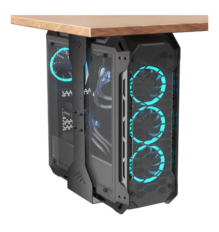 under Desk PC Mount, 7.9-13.4’’ Width Adjustable Computer Tower Stand, up to 77